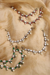 Victorian Dull Gold Moissanite Ear Chain