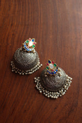 GS Kundan Fusion Chaand Jhumkas