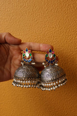 GS Kundan Fusion Chaand Jhumkas