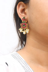 Jadau Chaand Paisley Earrings