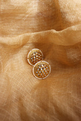 Classic White Kundan Jaali Studs