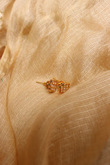 Small White Kundan Flower Studs