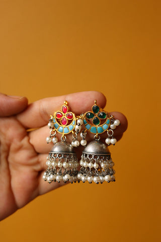 GS Fusion Chaand Small Jhumkas
