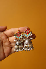 GS Fusion Chaand Small Jhumkas