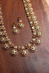Ruby Flower Circles Long Set