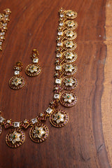 Ruby Flower Circles Long Set