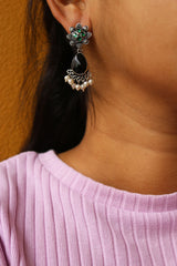 Flower Tear Drop Earrings