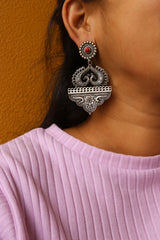 GS Coral Peacock Earrings
