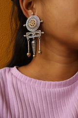 GS Two Tone Circle Chime Earrings