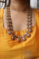 Ruby Flower Circles Long Set