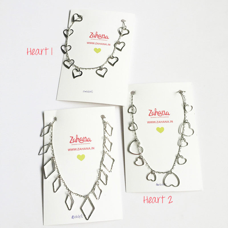 Silver Shapes Anklet
