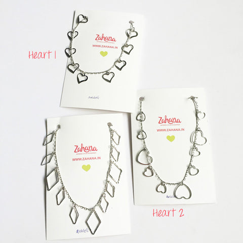 Silver Shapes Anklet