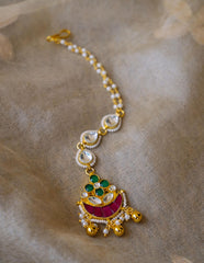 Ruby Green Small Kundan Teeka