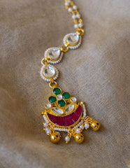 Ruby Green Small Kundan Teeka