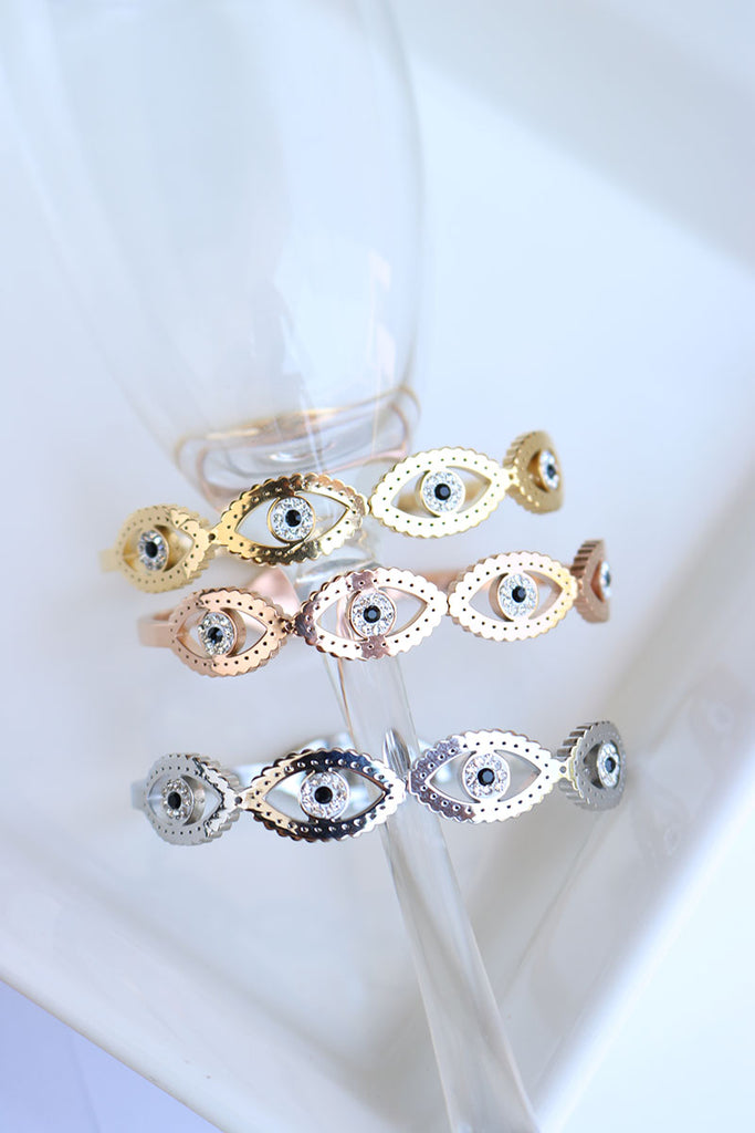 Buy Stone Studded Evil Eye Chain Western Bracelet Online