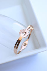 Rose gold Wheel Bracelet