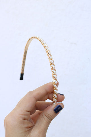 Gold Pearl Hairband