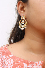 Small Kundan Flower Chaandbalis