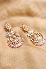 Light Pink Kundan Chaandbalis