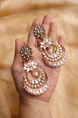 Light Pink Kundan Chaandbalis