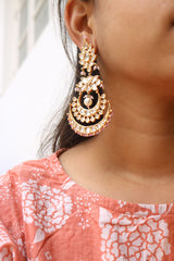 Light Pink Kundan Chaandbalis