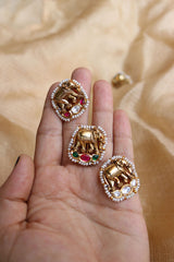 Antique Kundan Haathi Studs