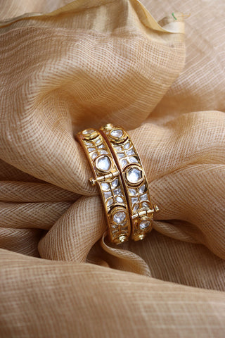 Kundan Light Pink set of 2 Kadas