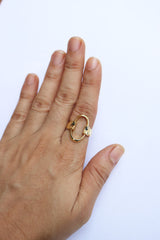 Gold Cutout Finger Ring
