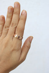 Rosegold Flower Finger Ring