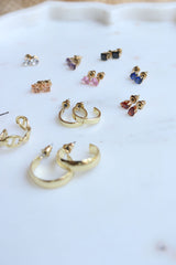 Set of 10 Stone Hoop Earrings 2