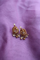 92.5 Silver Peacock Ruby Studs