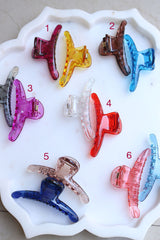 Set of 2 Crystal Claw Clips