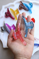 Set of 2 Crystal Claw Clips