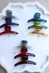Set of 3 Crystal Claw Clips