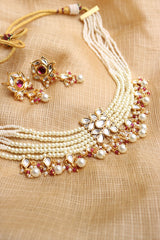 Vintage Pearls Kundan Choker Set