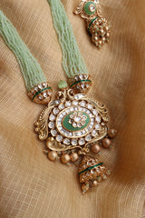 Kundan Peacock Pendant Maala Set