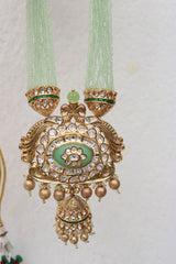 Kundan Peacock Pendant Maala Set