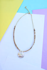 Bead Shell Pendant Necklace