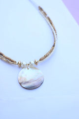 Bead Shell Pendant Necklace