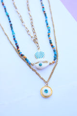 Evil Eye Shell set of 3 Chains