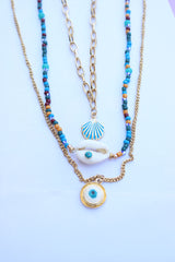 Evil Eye Shell set of 3 Chains