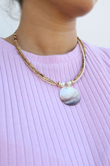 Bead Shell Pendant Necklace