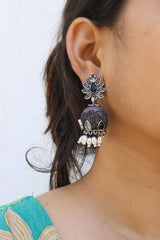 Rustic Half Jhumka Earrings