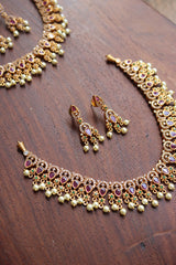 AD Tear Drop Flower Choker