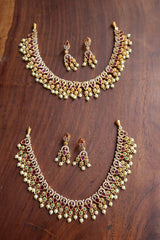 AD Tear Drop Flower Choker
