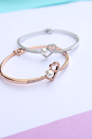 Heart Pearl Bracelet