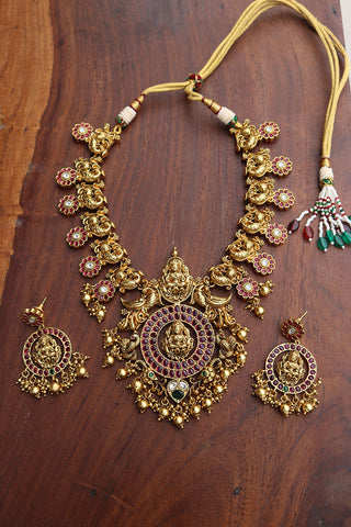 Lakshmi Peacock Statement Set