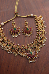 Ruby Green Paisley Leaf set