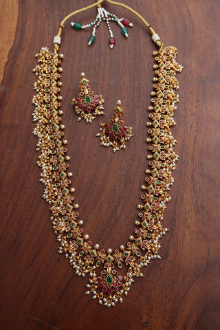 Ruby Green Mid Length Paisley Leaf set