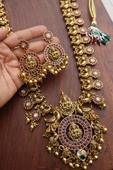 Lakshmi Peacock Long Statement Set